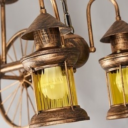 Μεταλλικός πολυέλαιος Rustic Lodge Vintage Retro Country Globe για Mini Style Designers