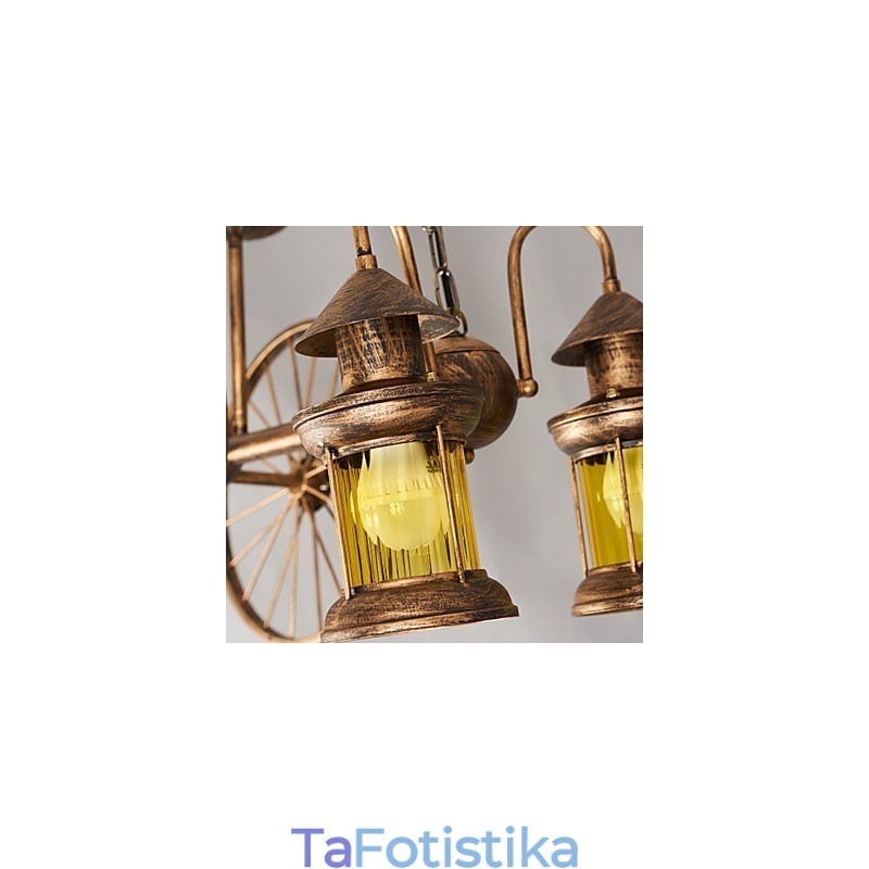 Μεταλλικός πολυέλαιος Rustic Lodge Vintage Retro Country Globe για Mini Style Designers