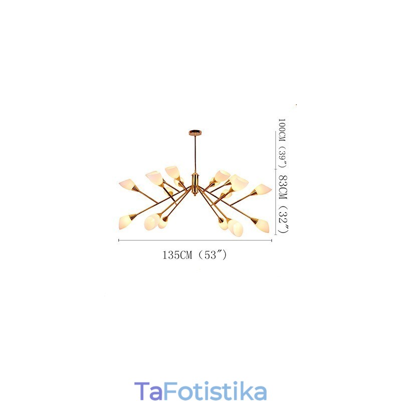 Nordic Simple Atmospheric Pastoral Chandelier Creative Lobby Chandelier Lamp