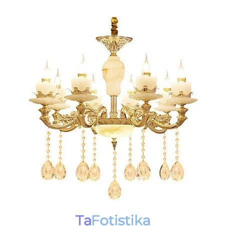 Πολυέλαιος οικιακού κρυστάλλου από κρυστάλλινο κράμα ψευδαργύρου, ευρωπαϊκής ατμόσφαιρας