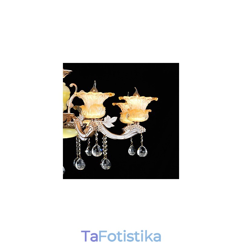 Μοντέρνο παραδοσιακό κλασικό χαρακτηριστικό κράμα ψευδαργύρου για κρεμαστό μεταλλικό φως κρυστάλλου μίνι