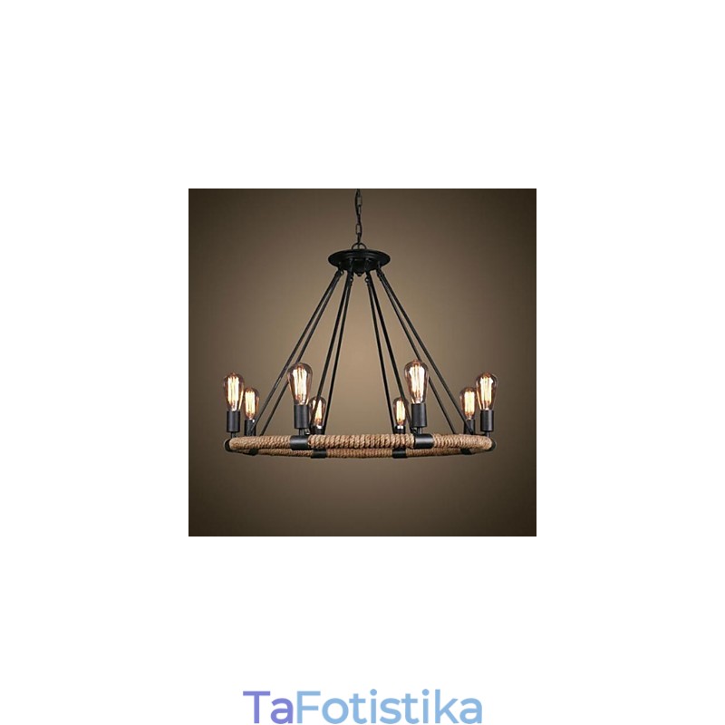 Παραδοσιακό Classic Rustic Lodge Vintage Retro Country Painting Μεταλλικό κρεμαστό φως