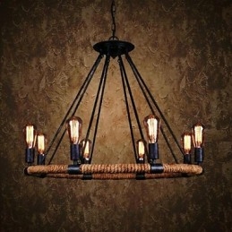 Παραδοσιακό Classic Rustic Lodge Vintage Retro Country Painting Μεταλλικό κρεμαστό φως