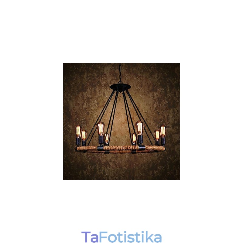 Παραδοσιακό Classic Rustic Lodge Vintage Retro Country Painting Μεταλλικό κρεμαστό φως