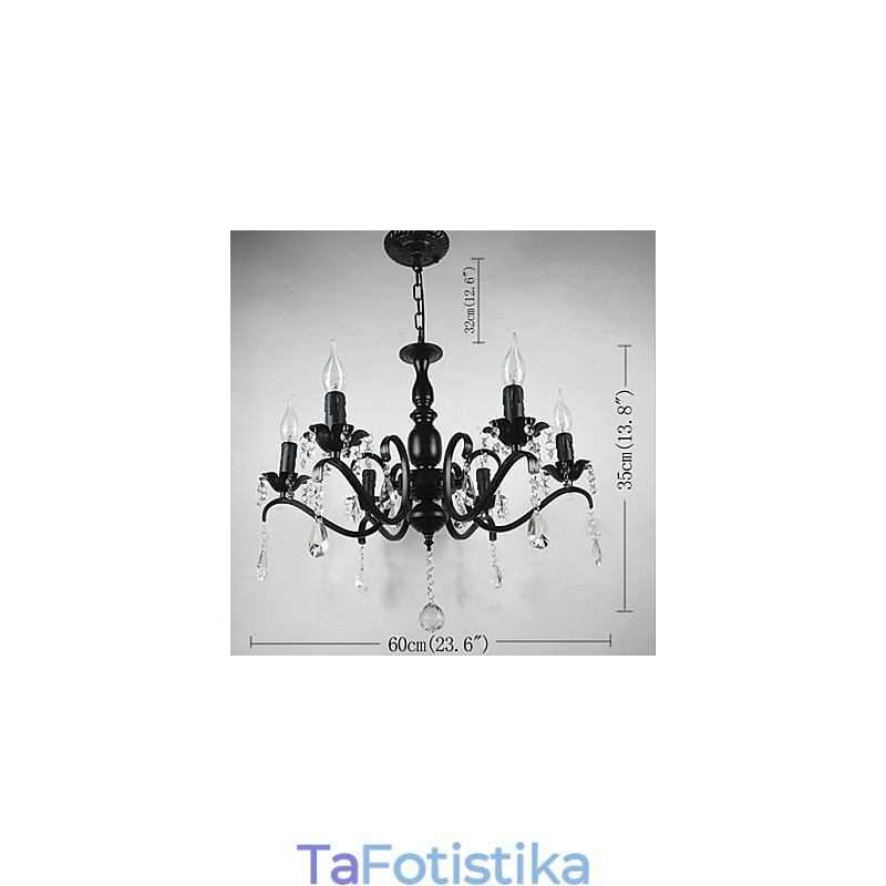 Πολυέλαιος Απλό Κρυστάλλινο Σιδερένιο Κερί Φωτάκια Διακοσμητικά Φωτιστικά Φωτιστικά