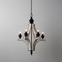 Vintage Ζωγραφική Χαρακτηριστικό Mini Style Wood Bamboo Lamp the Decorate Pendent Lamp