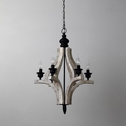 Vintage Ζωγραφική Χαρακτηριστικό Mini Style Wood Bamboo Lamp the Decorate Pendent Lamp