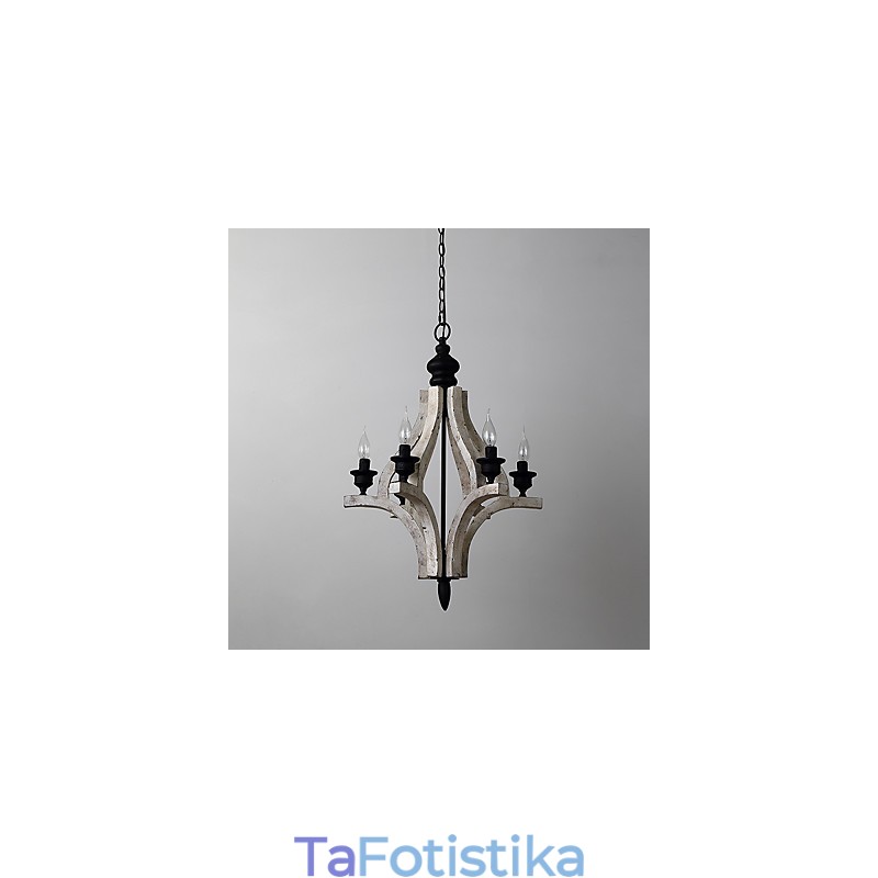 Vintage Ζωγραφική Χαρακτηριστικό Mini Style Wood Bamboo Lamp the Decorate Pendent Lamp