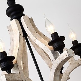 Vintage Ζωγραφική Χαρακτηριστικό Mini Style Wood Bamboo Lamp the Decorate Pendent Lamp