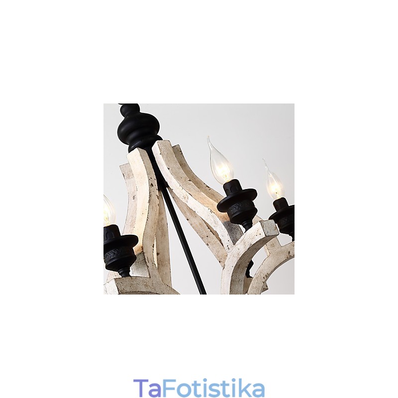 Vintage Ζωγραφική Χαρακτηριστικό Mini Style Wood Bamboo Lamp the Decorate Pendent Lamp