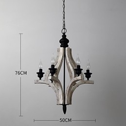Vintage Ζωγραφική Χαρακτηριστικό Mini Style Wood Bamboo Lamp the Decorate Pendent Lamp