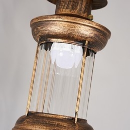 Μεταλλικός πολυέλαιος Rustic Lodge Globe Vintage Retro Country Painting για Mini Style Designers