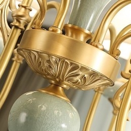 Πολυέλαιος παραδοσιακός κλασικός ορειχάλκινος ορείχαλκος για μίνι μεταλλικό στυλ 6 βολβών