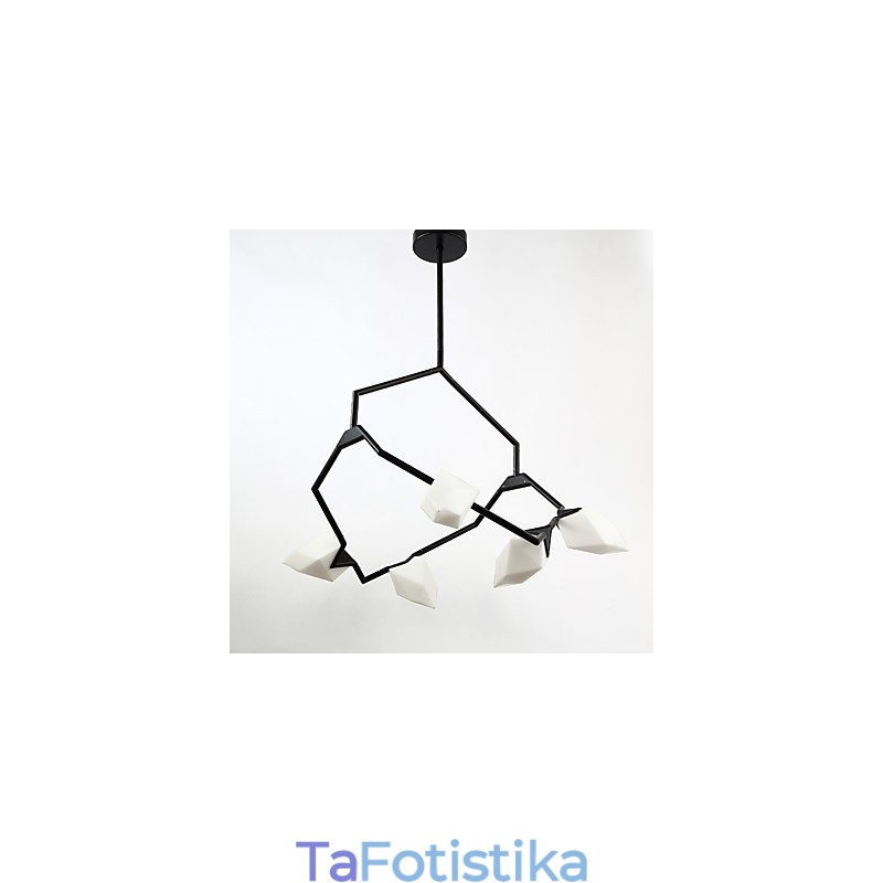 Κρεμαστό φωτιστικό Five Light Post Modern Metal with Glass Peach Chandelier Lamp the Canteen Decorate Pendent Lamp