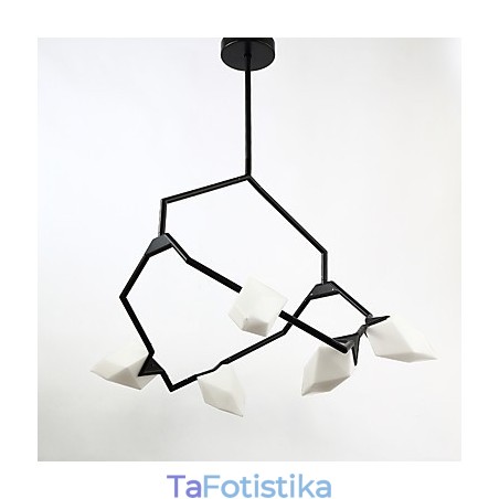 Κρεμαστό φωτιστικό Five Light Post Modern Metal with Glass Peach Chandelier Lamp the Canteen Decorate Pendent Lamp Κρεμαστό φωτιστικό Five Light Post Modern Metal with Glass Peach Chandelier Lamp the Canteen Decorate Pendent Lamp
