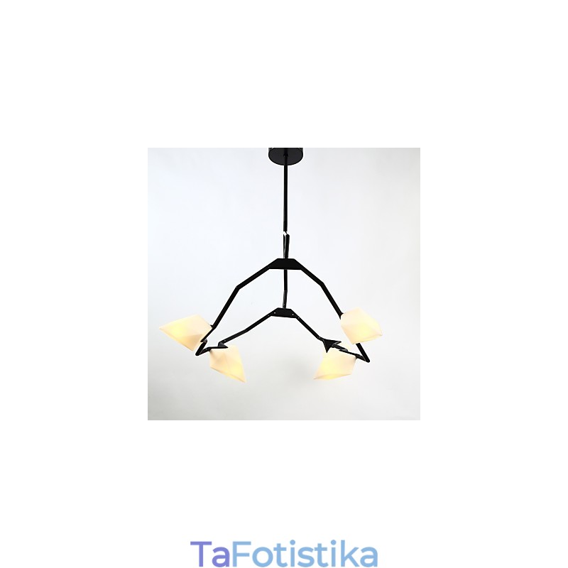 Κρεμαστό φωτιστικό Five Light Post Modern Metal with Glass Peach Chandelier Lamp the Canteen Decorate Pendent Lamp