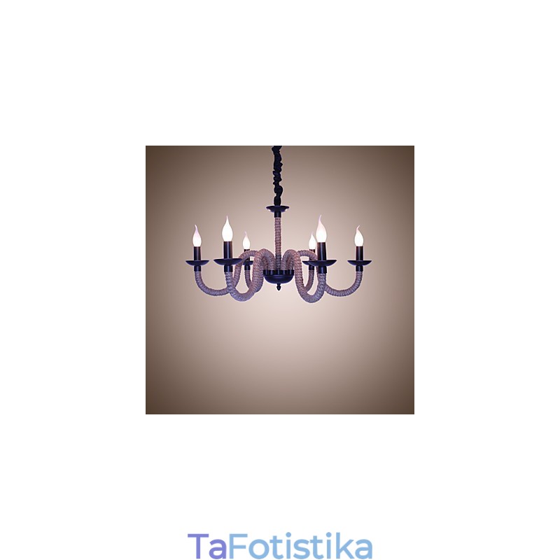 Loft Industrial Wind Vintage Iron Lamps Καταστήματα Πολυέλαιος Σχοινί Φωτιστικά πολυελαίου