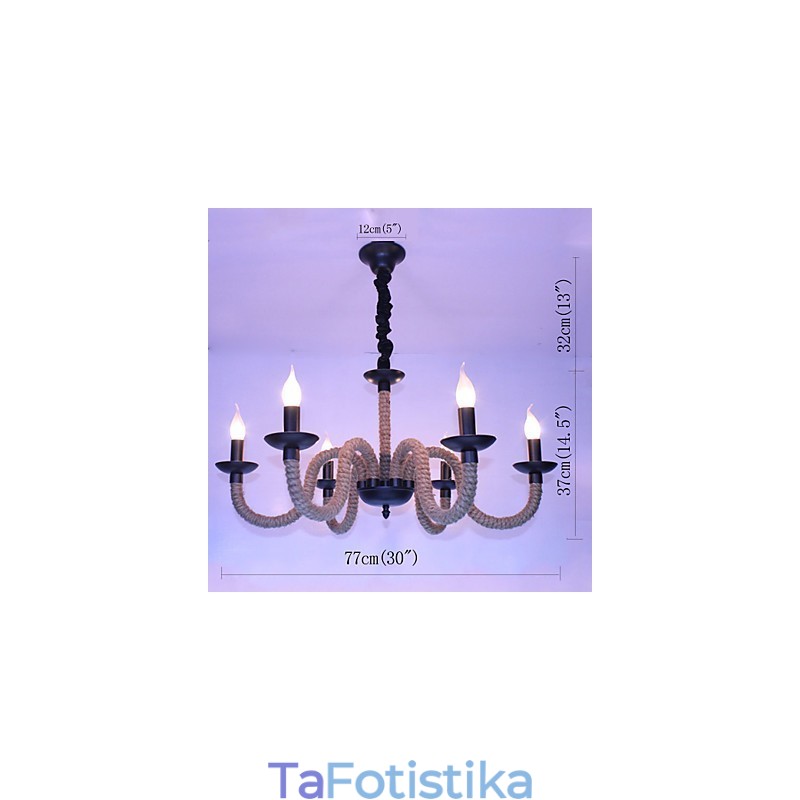 Loft Industrial Wind Vintage Iron Lamps Καταστήματα Πολυέλαιος Σχοινί Φωτιστικά πολυελαίου