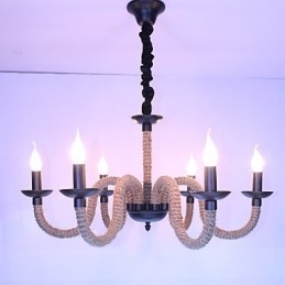 Loft Industrial Wind Vintage Iron Lamps Καταστήματα Πολυέλαιος Σχοινί Φωτιστικά πολυελαίου