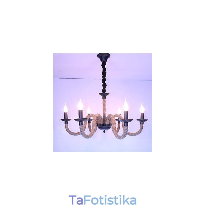 Loft Industrial Wind Vintage Iron Lamps Καταστήματα Πολυέλαιος Σχοινί Φωτιστικά πολυελαίου