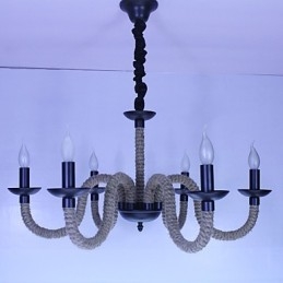 Loft Industrial Wind Vintage Iron Lamps Καταστήματα Πολυέλαιος Σχοινί Φωτιστικά πολυελαίου