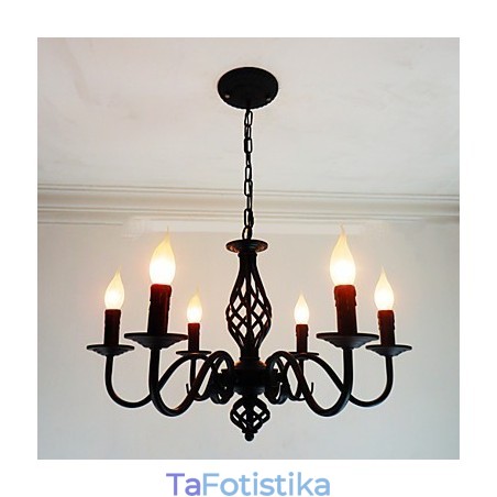 Artistic Chic & Modern Others Feature for Candle Style Metal Indoors 6 Bulbs Chandelier Artistic Chic & Modern Others Feature for Candle Style Metal Indoors 6 Bulbs Chandelier
