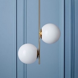 Ρουστίκ Lodge Painting Feature for Designers Metal Indoor Shops 2 Bulbs Chandelier