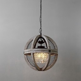 Vintage Metal Amercian Industrial Loft Painting Χρώμα Ξύλινο Φωτιστικό Πολυέλαιος το Διακοσμητικό Κρεμαστό Φωτιστικό Εσωτερικού