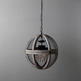 Vintage Metal Amercian Industrial Loft Painting Χρώμα Ξύλινο Φωτιστικό Πολυέλαιος το Διακοσμητικό Κρεμαστό Φωτιστικό Εσωτερικού