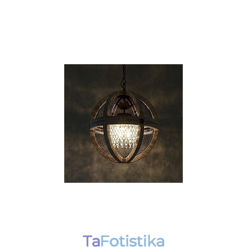 Vintage Metal Amercian Industrial Loft Painting Χρώμα Ξύλινο Φωτιστικό Πολυέλαιος το Διακοσμητικό Κρεμαστό Φωτιστικό Εσωτερικού