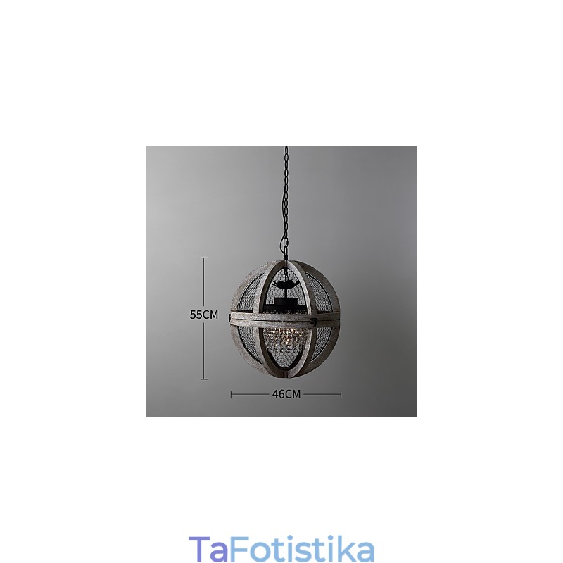 Vintage Metal Amercian Industrial Loft Painting Χρώμα Ξύλινο Φωτιστικό Πολυέλαιος το Διακοσμητικό Κρεμαστό Φωτιστικό Εσωτερικού