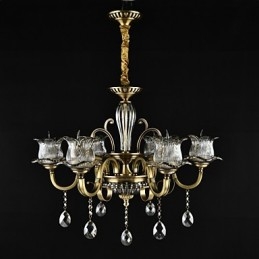 Rustic Lodge Painting Feature for Designers Metal Indoor Shops Πολυέλαιος 2 Bulbs