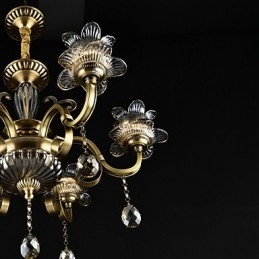 Rustic Lodge Painting Feature for Designers Metal Indoor Shops Πολυέλαιος 2 Bulbs