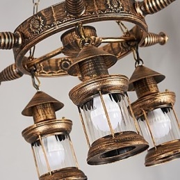 Μεταλλικός πολυέλαιος Rustic Lodge Vintage Retro Country Globe για Mini Style Designers