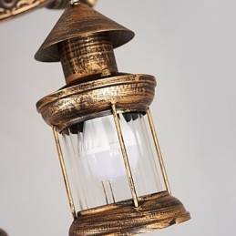 Μεταλλικός πολυέλαιος Rustic Lodge Vintage Retro Country Globe για Mini Style Designers