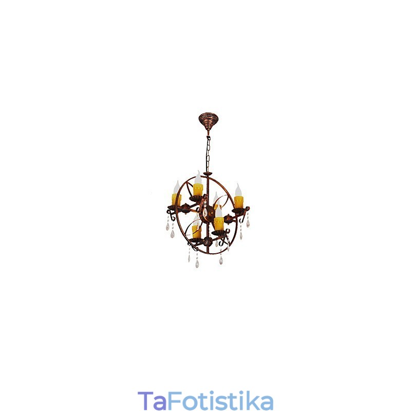 Ρουστίκ Lodge Vintage Retro Country Globe Painting για Mini Style Designers Μεταλλικός πολυέλαιος