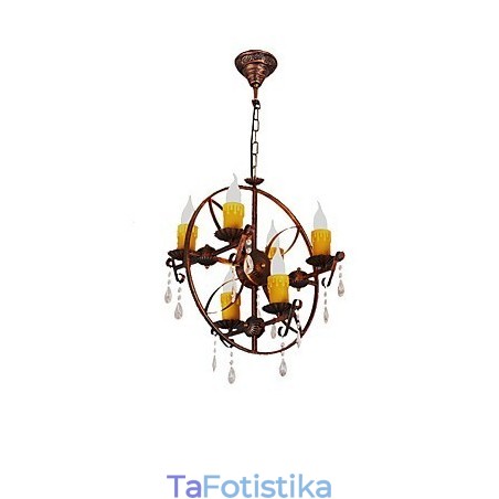 Ρουστίκ Lodge Vintage Retro Country Globe Painting για Mini Style Designers Μεταλλικός πολυέλαιος Ρουστίκ Lodge Vintage Retro Country Globe Painting για Mini Style Designers Μεταλλικός πολυέλαιος