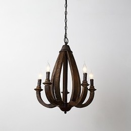 Vintage Ζωγραφική Χαρακτηριστικό Mini Style Wood Bamboo Lamp the Decorate Pendent Lamp
