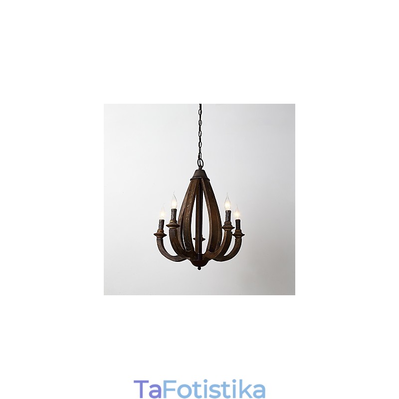 Vintage Ζωγραφική Χαρακτηριστικό Mini Style Wood Bamboo Lamp the Decorate Pendent Lamp