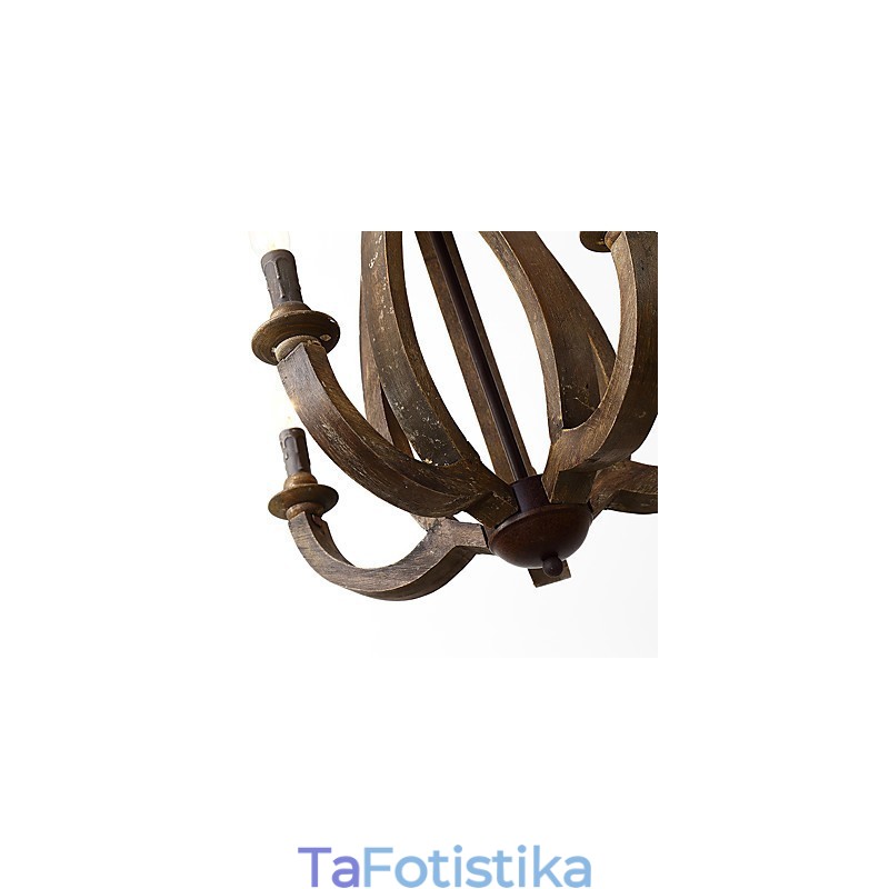 Vintage Ζωγραφική Χαρακτηριστικό Mini Style Wood Bamboo Lamp the Decorate Pendent Lamp