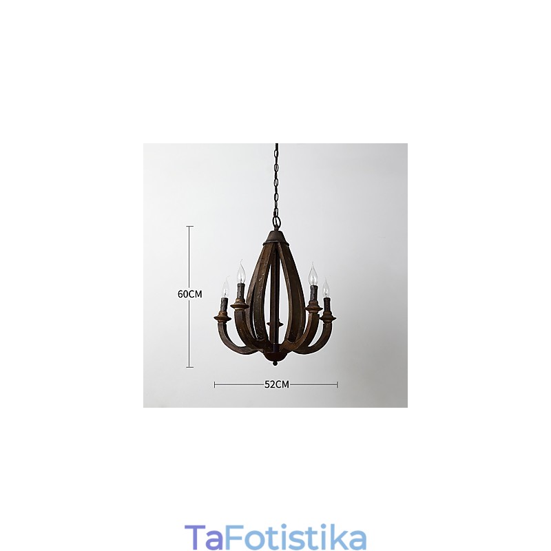 Vintage Ζωγραφική Χαρακτηριστικό Mini Style Wood Bamboo Lamp the Decorate Pendent Lamp