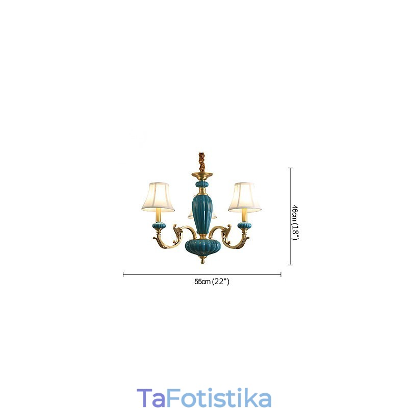 Διακοσμητικός Πολυέλαιος Όλος Χάλκινος Πολυέλαιος Jade OP
