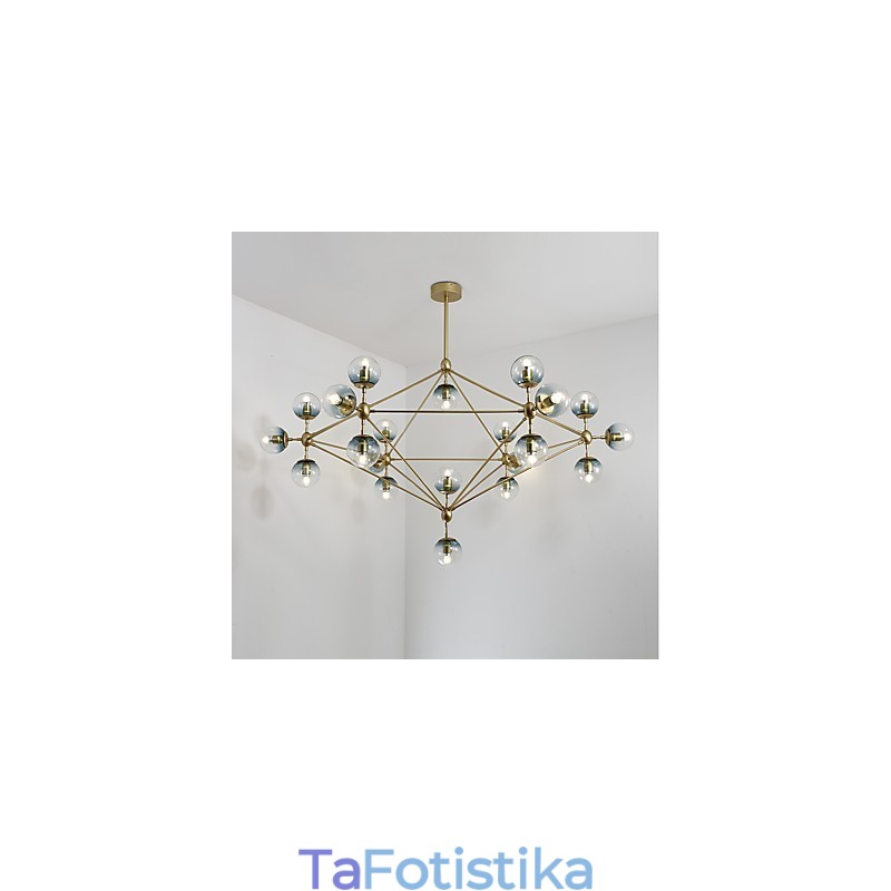 Twenty_one Light Post Modern Europe Style Modo Metal Glass Pendent Lamp the Foyer Decorate Industrial Chandelier Lamp