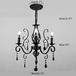 Crystal Lamp 3 Light Μοντέρνα Απλές Φωτιστικά Φωτιστικά