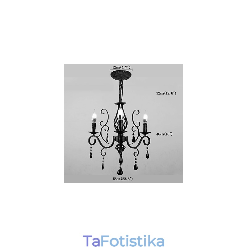 Crystal Lamp 3 Light Μοντέρνα Απλές Φωτιστικά Φωτιστικά