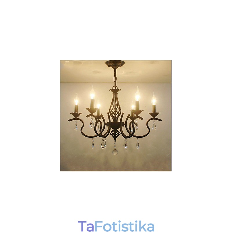 Φωτιστικά τραπεζαρίας με κρυστάλλινο πολυέλαιο ευρωπαϊκού στιλ Απλά δημιουργικά κεριά Φωτιστικά και φανάρια καινοτομία