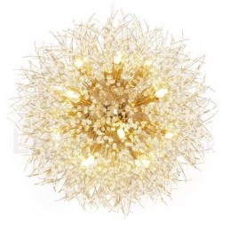 Firework Globe Dandelion Chrome με κρυστάλλινο μεταλλικό πολυέλαιο