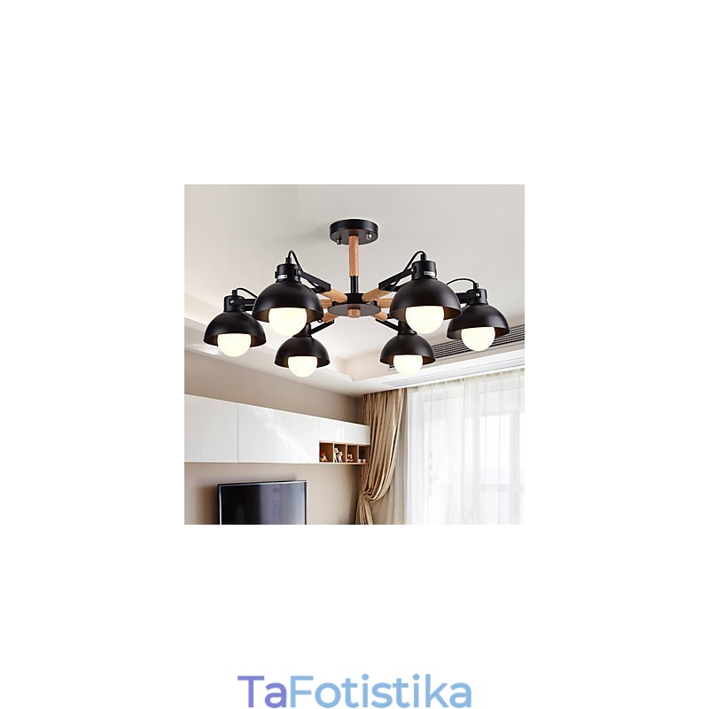 Παραδοσιακό Classic Rustic Lodge Vintage ρετρό ζωγραφική για μεταλλικό πολυέλαιο μίνι