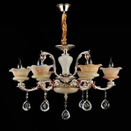 Μοντέρνο παραδοσιακό κλασικό χαρακτηριστικό κράμα ψευδαργύρου για κρεμαστό μεταλλικό φως κρυστάλλου μίνι