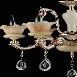 Μοντέρνο παραδοσιακό κλασικό χαρακτηριστικό κράμα ψευδαργύρου για κρεμαστό μεταλλικό φως κρυστάλλου μίνι